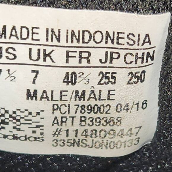 Adidas PRO MODEL GOLD Black Leather Sz 7.5 Men's Shoes B39368 Hi Top Sneakers - Picture 10 of 10